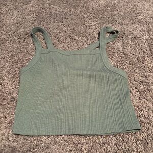 American Eagle Outfitters Sage Green Ribbed Camisole
